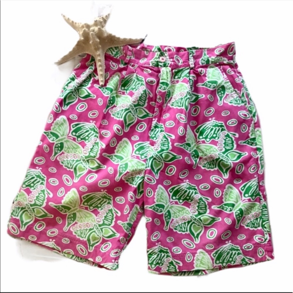 Lilly Pulitzer vintage butterfly high waist shorts